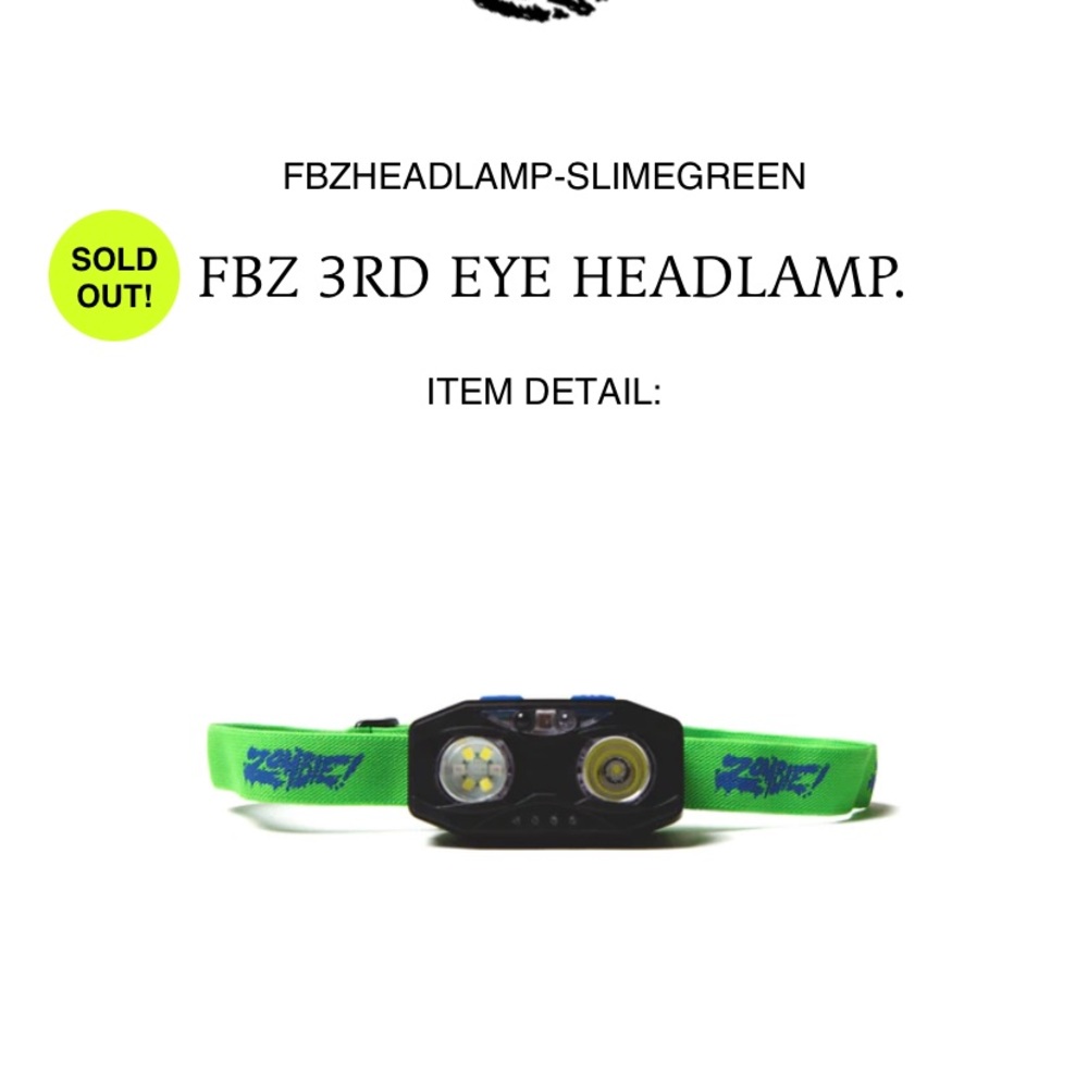 Flatbush Zombies 3rd Eye Headlight Green